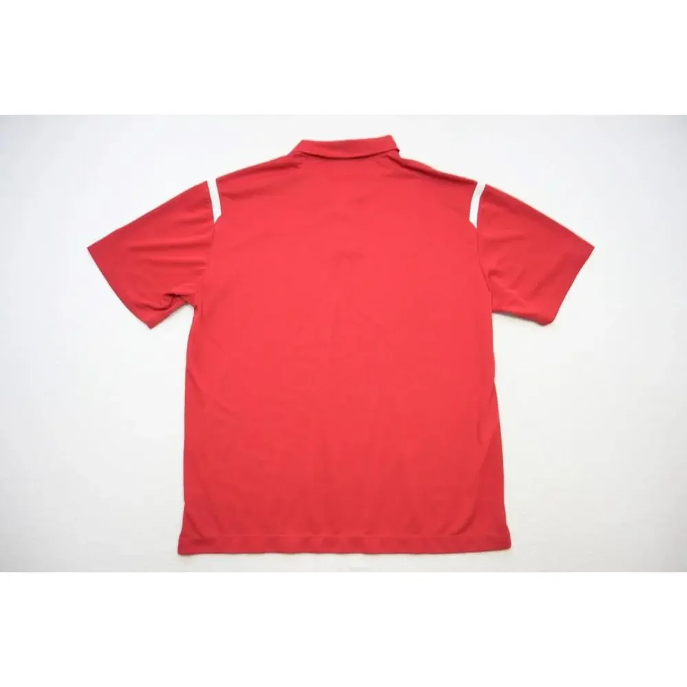Nike Golf Polo Dri‎ Fit Performance Red Athletic Golf Shirt Mens Size XL